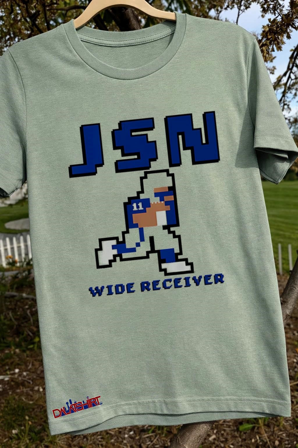JSN Jaxon Smith-Njigba 8-Bit Pixel Art Wide Receiver Number 11 shirt