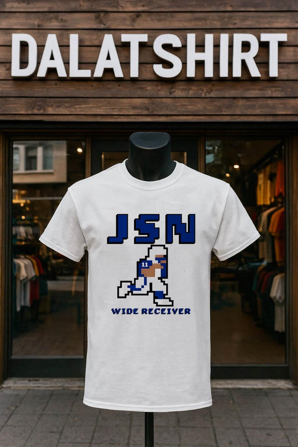 JSN Jaxon Smith-Njigba 8-Bit Pixel Art Wide Receiver Number 11 shirt