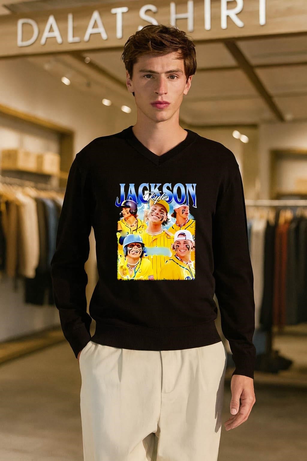 Jackson Kyle Baseball Player Lightning Graphic shirt
