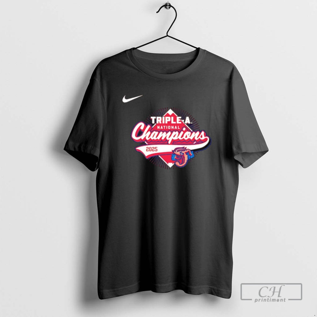 Jacksonville Jumbo Shrimp 2025 Aaa National Champions Logo T Shirts