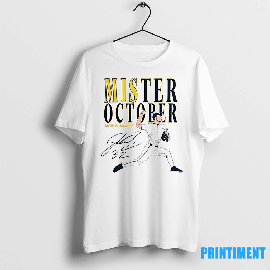 Jacob Misiorowski Mister October Milwaukee Brewers Baseball Signature Tshirts Sweater