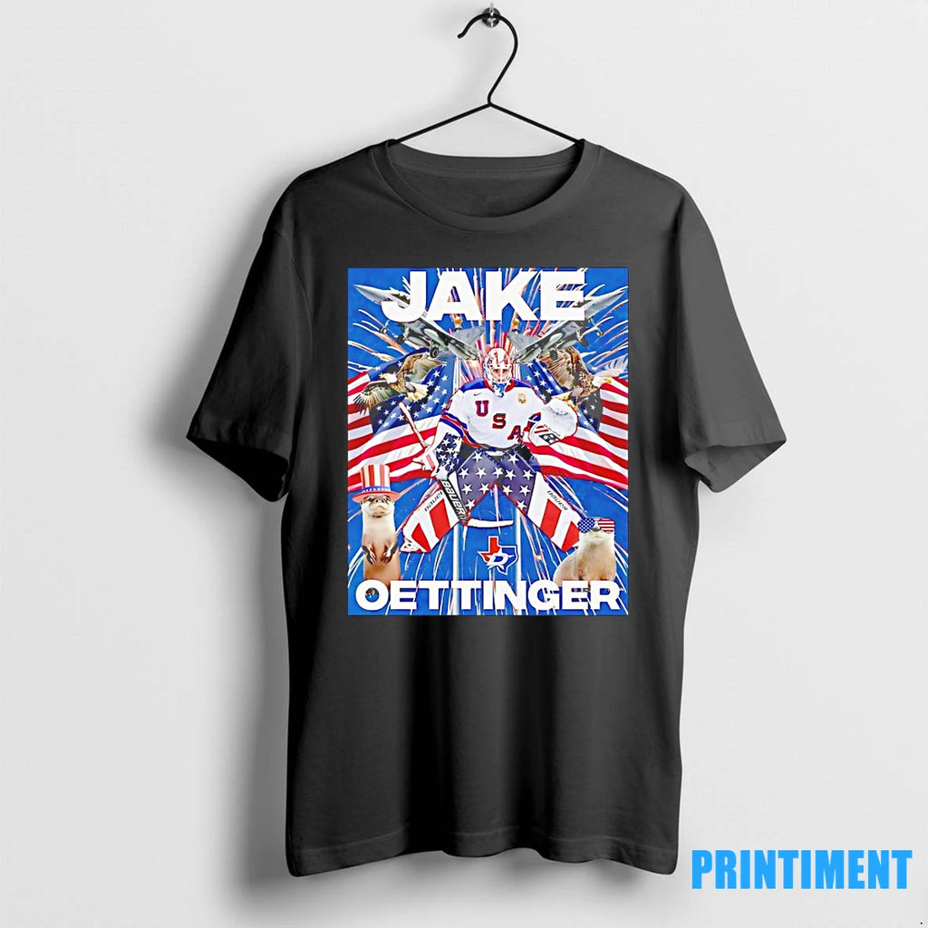 Jake Oettinger American Flag Eagle Fireworks Patriotic Tshirts Sweater