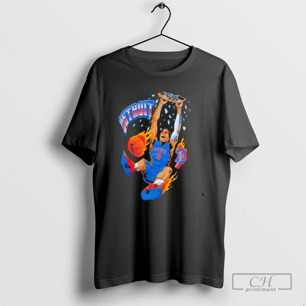 Jalen Duren Detroit Pistons Kiwiclo Nba Draft 2025 Basketball T Shirts