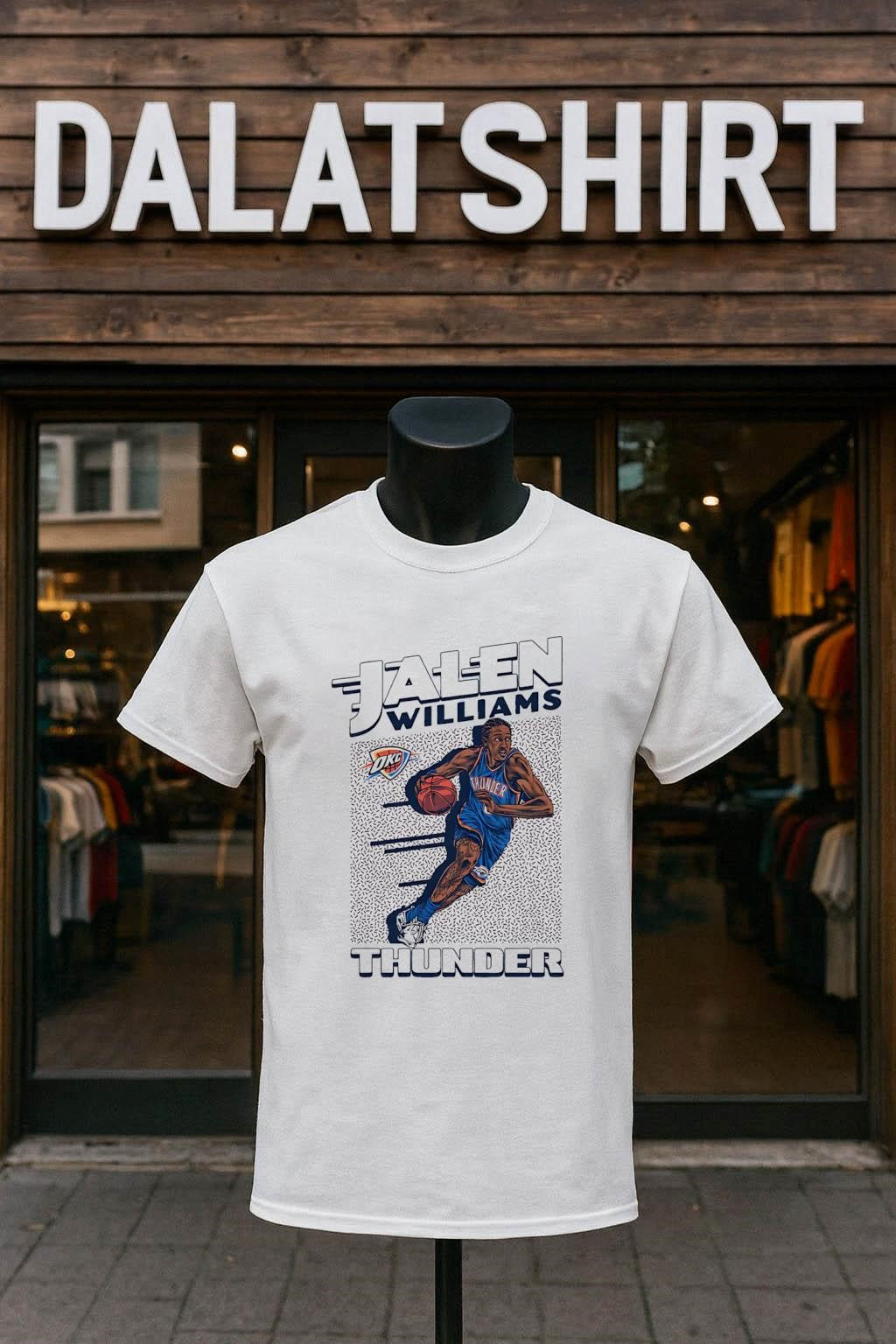 Jalen Williams Oklahoma City Thunder Basketball Player Action Graphic shirt