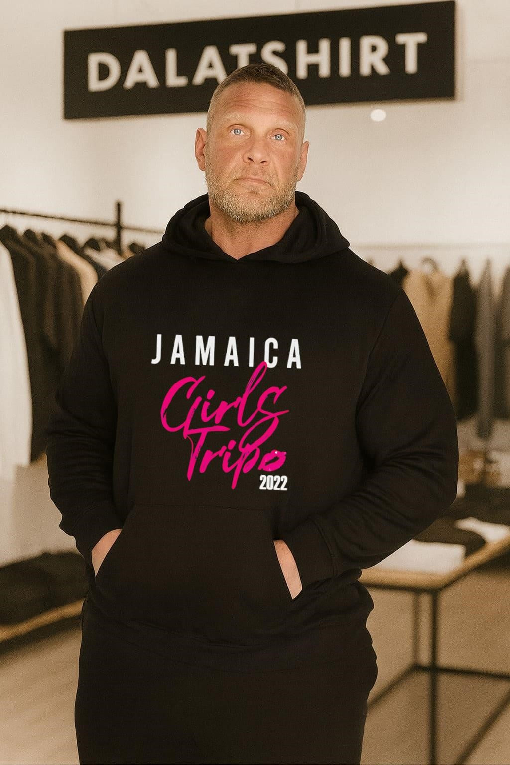 Jamaica Girls Trip 2022 Pink Script Typography shirt