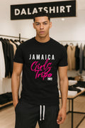 Jamaica Girls Trip 2022 Pink Script Typography shirt