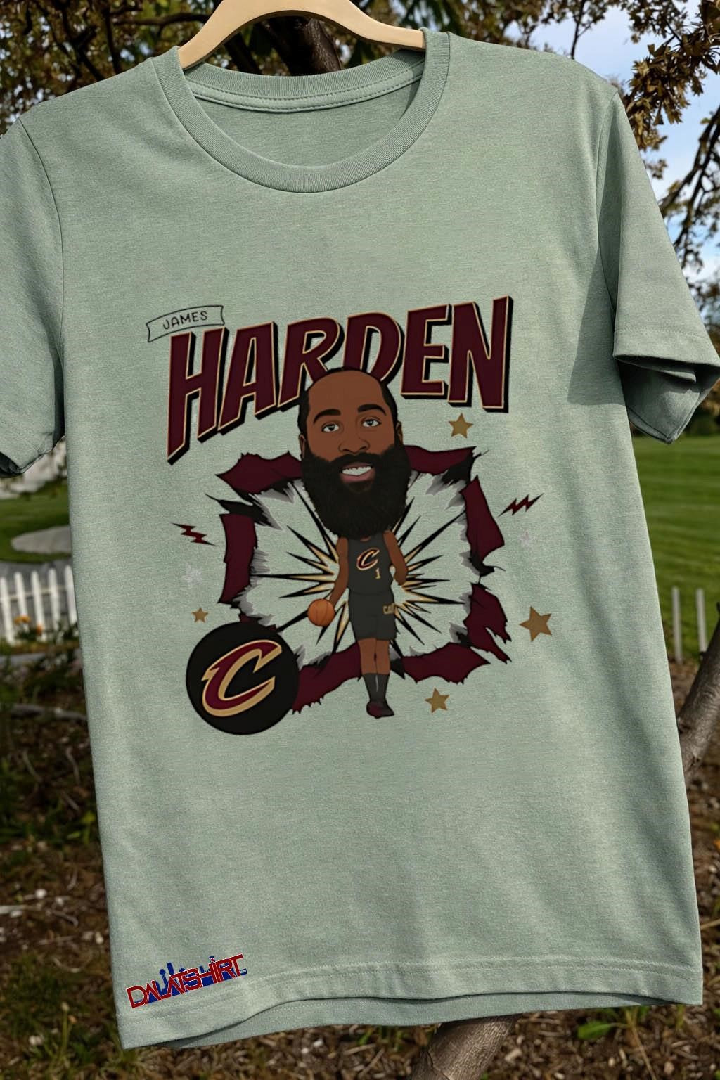 James Harden Cleveland Cavaliers Cartoon Graphic Bobblehead Style Art shirt
