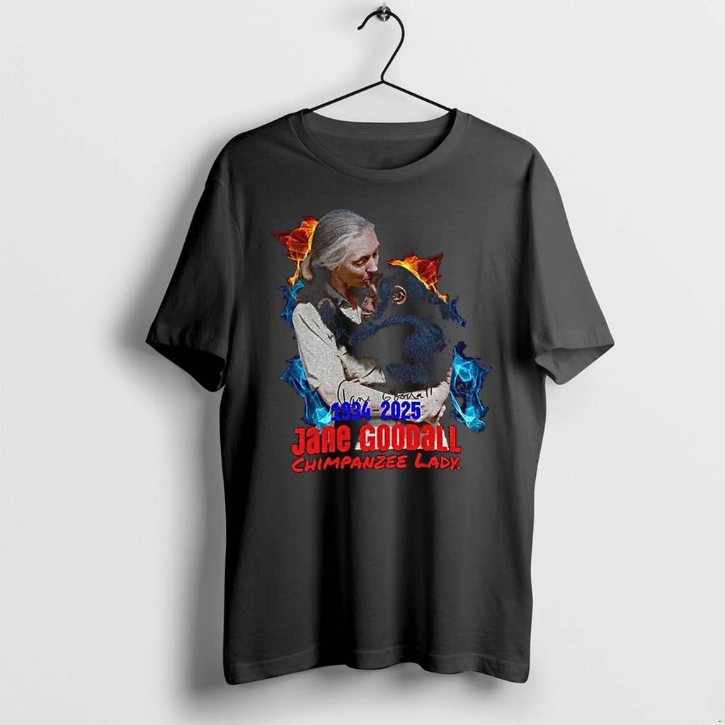 Jane Goodall Chimpanzee Lady Rip 1934 2025 Tshirts Sweater