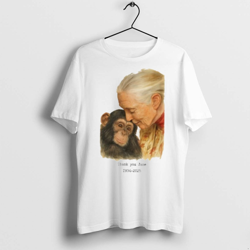 Jane Goodall Thank You Jane 1934 2025 T Shirts