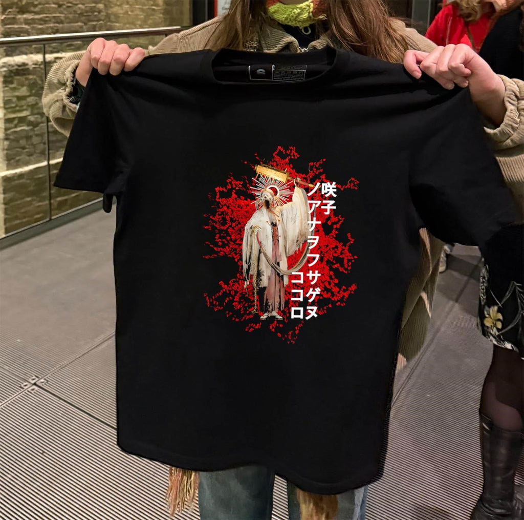 Japanese Character Undead Monk Warrior Saki Flower shirt