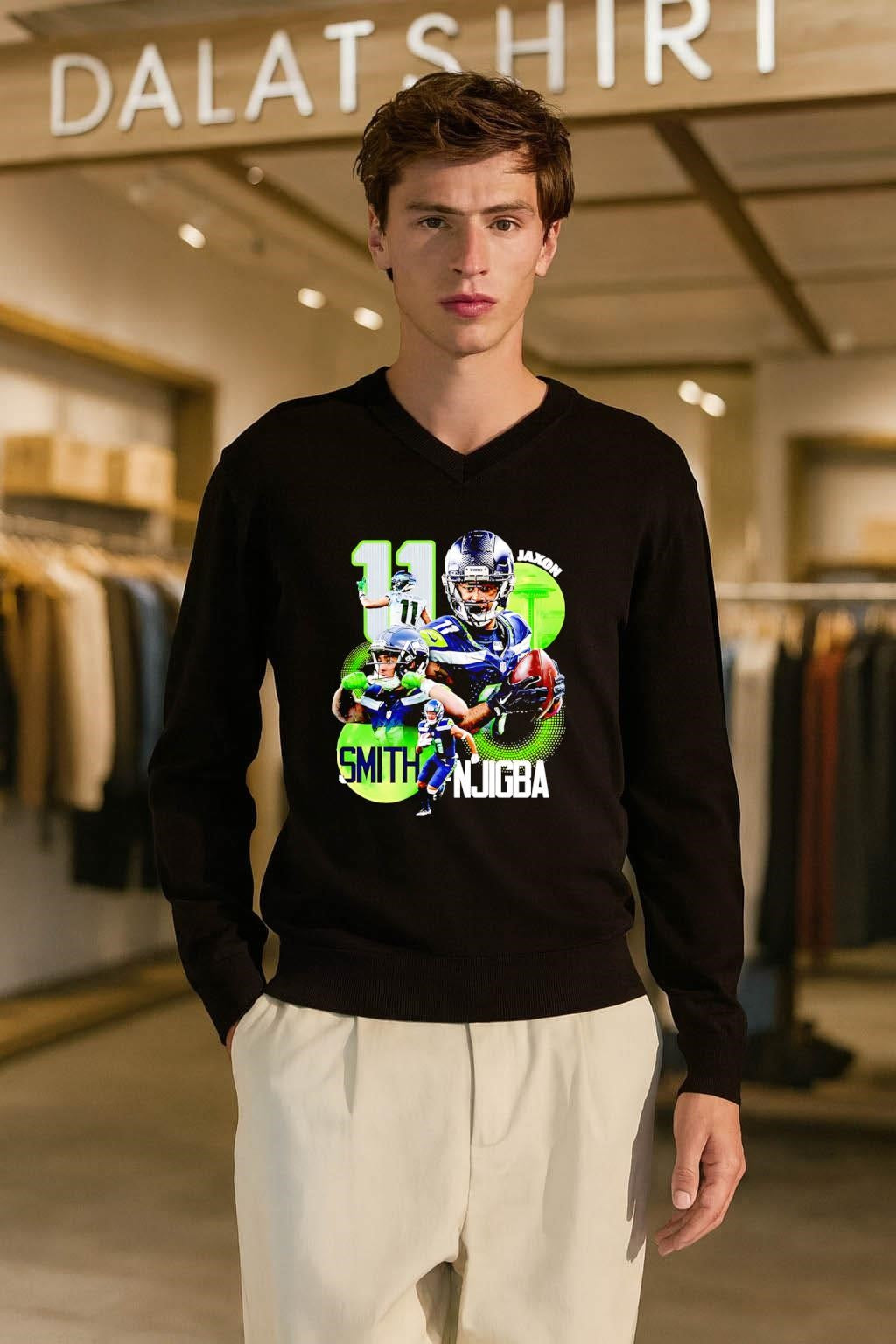 Jaxon Smith Njigba Number 11 Seattle Football Player shirt
