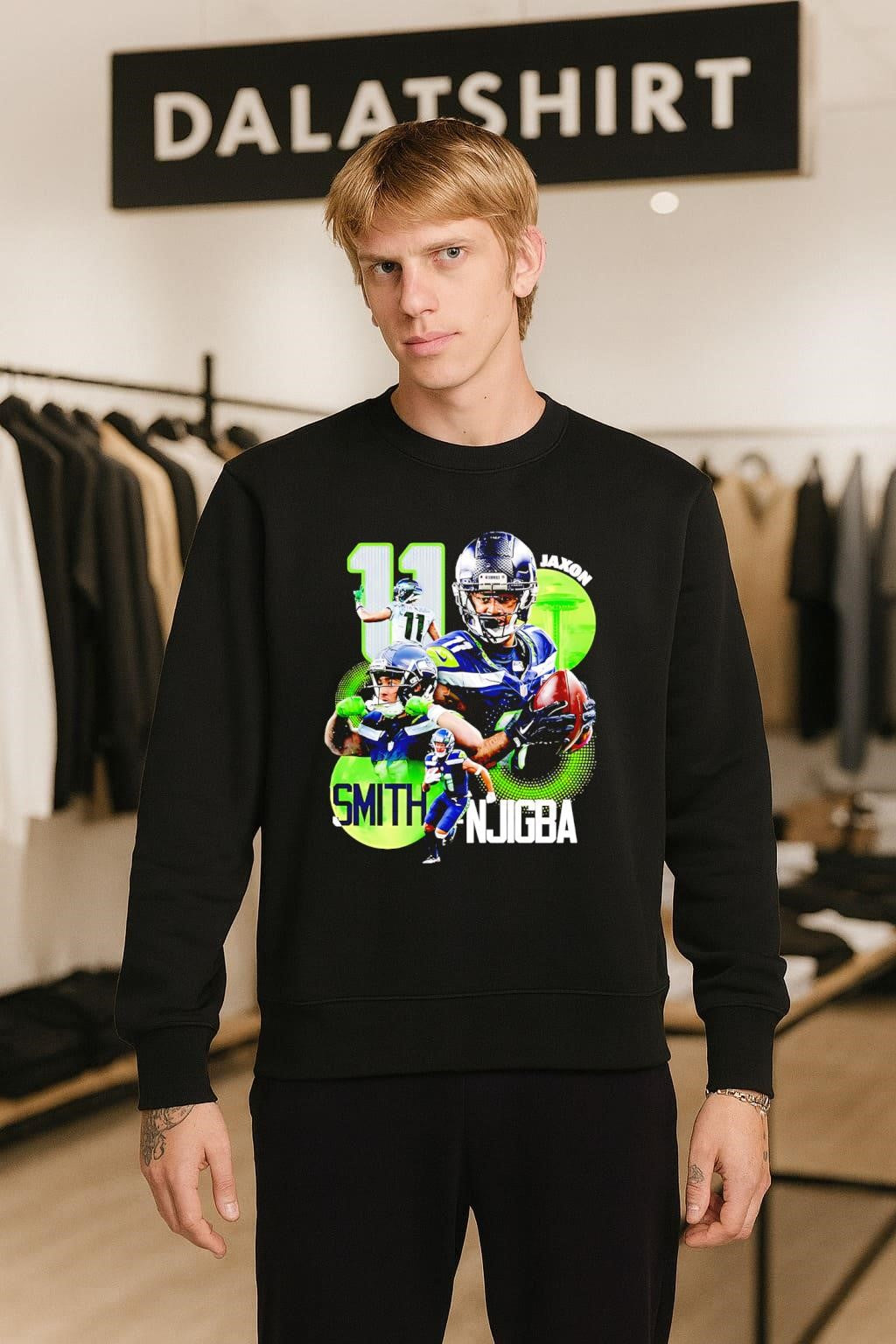 Jaxon Smith Njigba Number 11 Seattle Football Player shirt