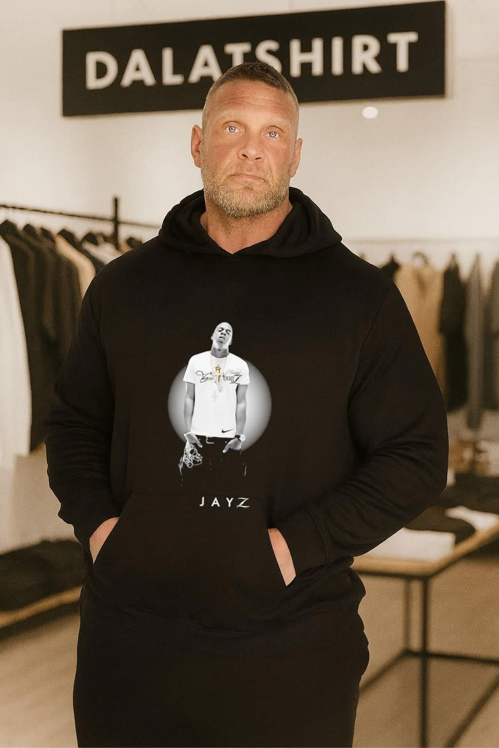 Jay Z Black and White Portrait Toukaine Thug shirt