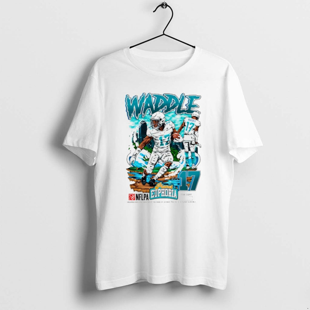 Jaylen Waddle Miami Dolphins Player Comic T Shirts