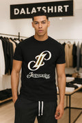 Jeanicelee Band Logo Script Typography Elegant White Graphic shirt