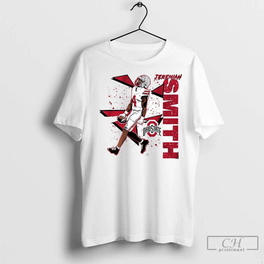 Jeremiah Smith Shout 90s Style Ohio State Football T Shirts