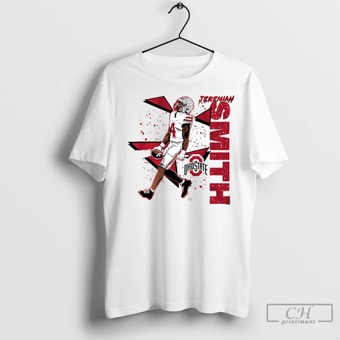 Jeremiah Smith Shout 90s Style Ohio State Football T Shirts
