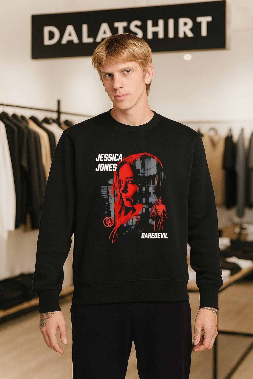 Jessica Jones Daredevil Red Mystery Woman Face shirt
