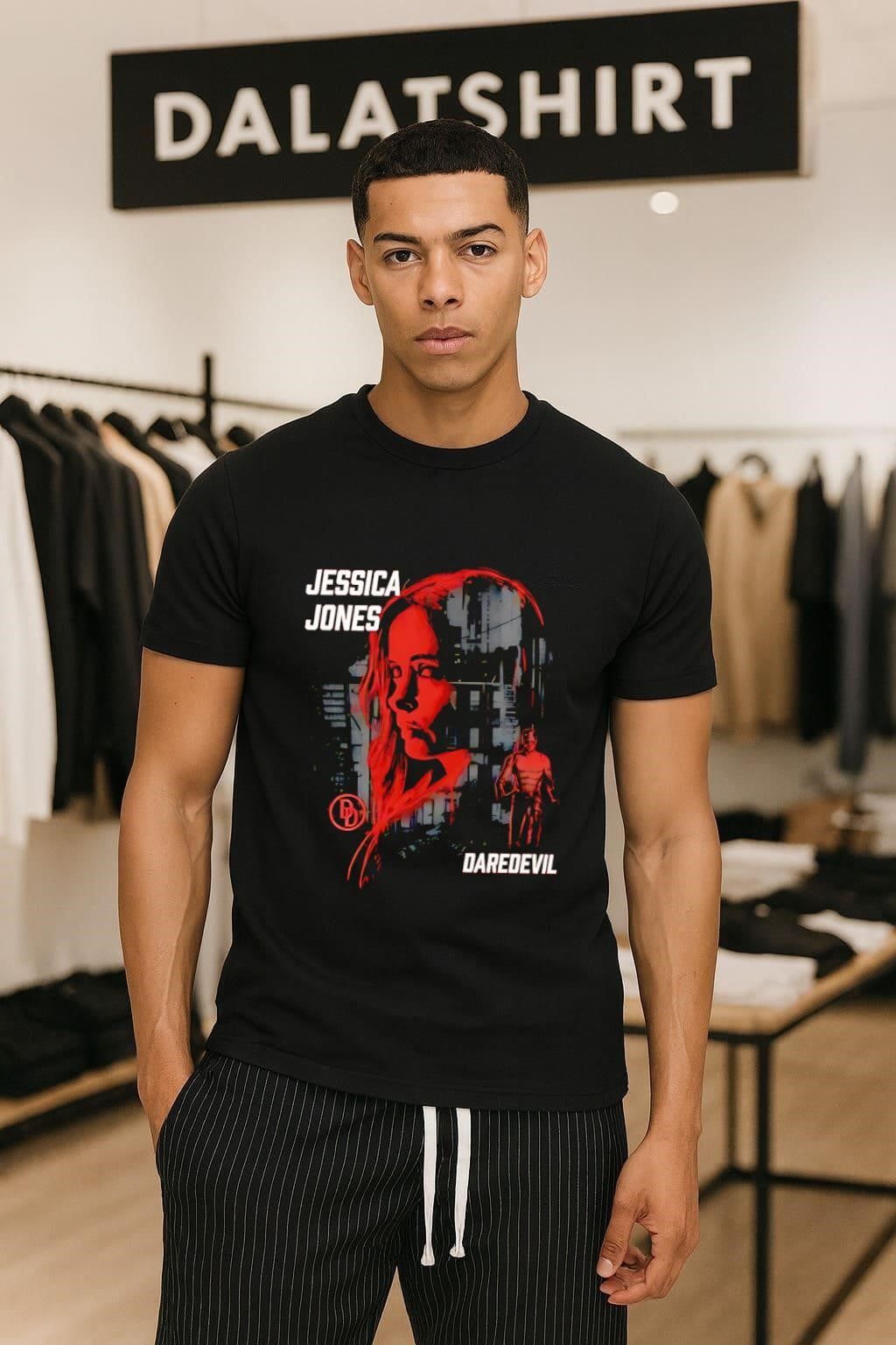 Jessica Jones Daredevil Red Mystery Woman Face shirt