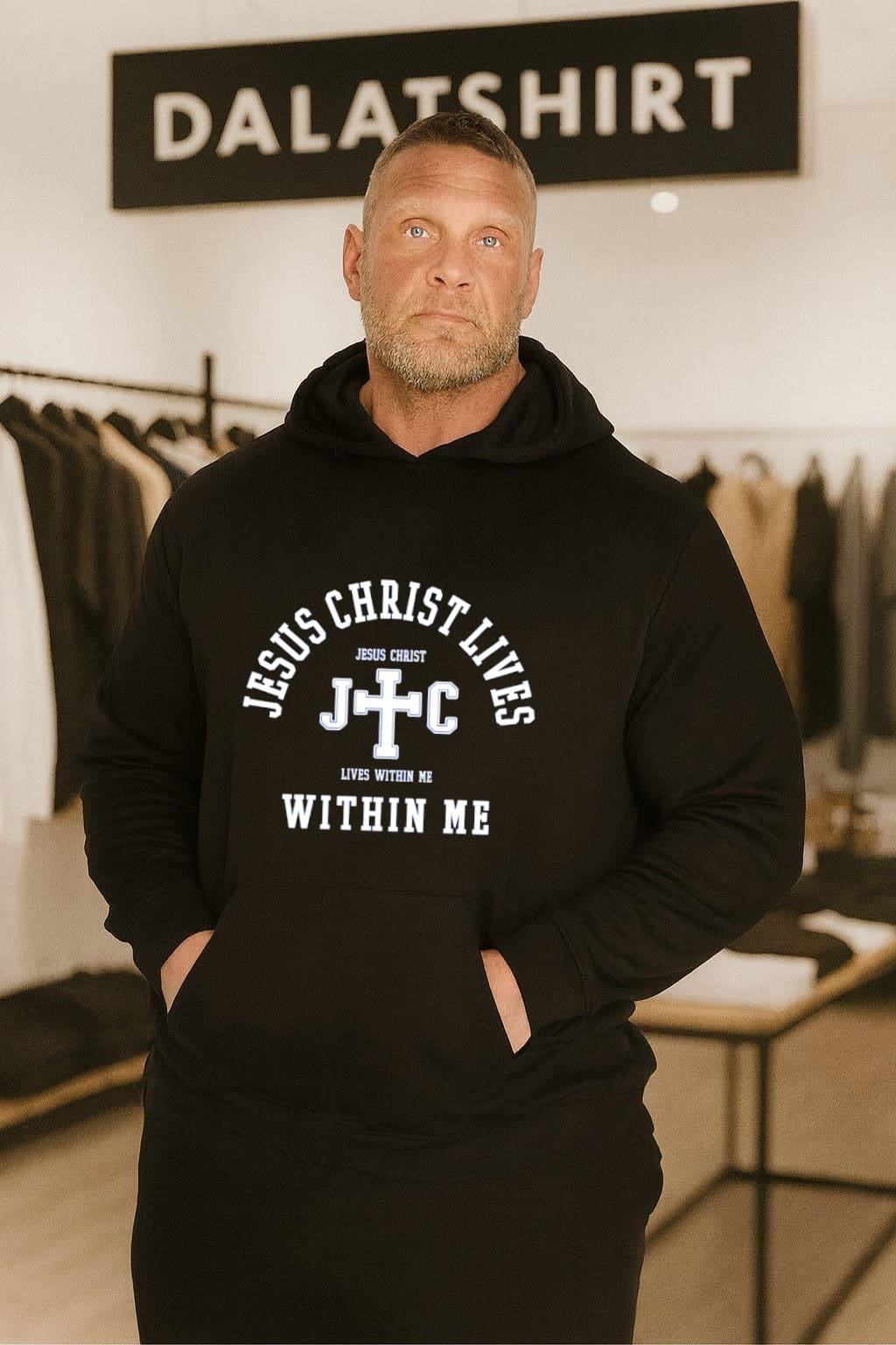 Jesus Christ Lives Within Me Cross Logo shirt