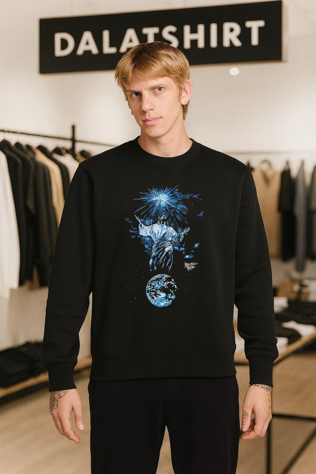 Jesus Christ Reaching For The Light Above Earth shirt