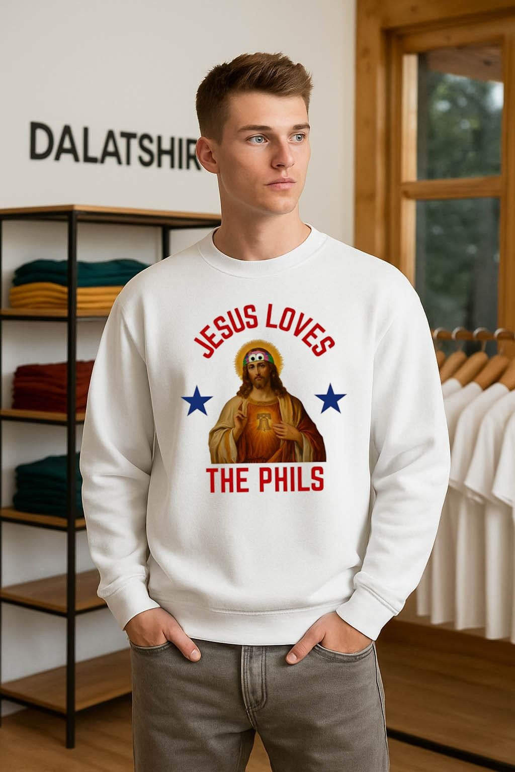 Jesus Loves The Phils Philadelphia baseball Liberty Bell shirt
