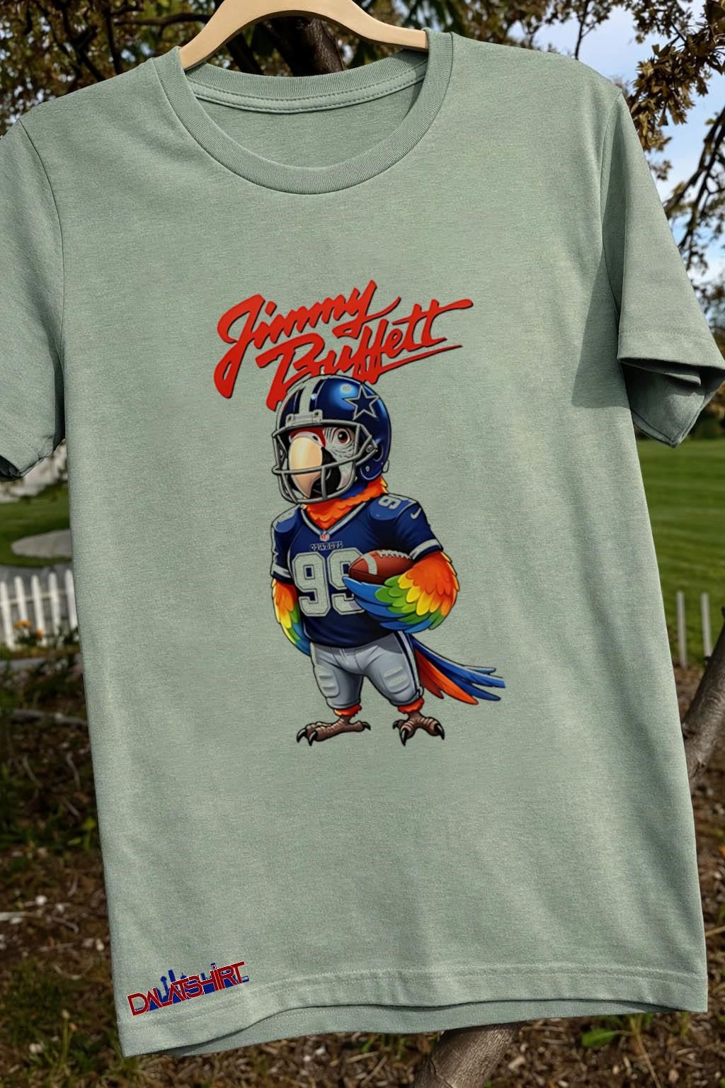 Jimmy Buffett Dallas Cowboys Football Parrot Number 99 shirt