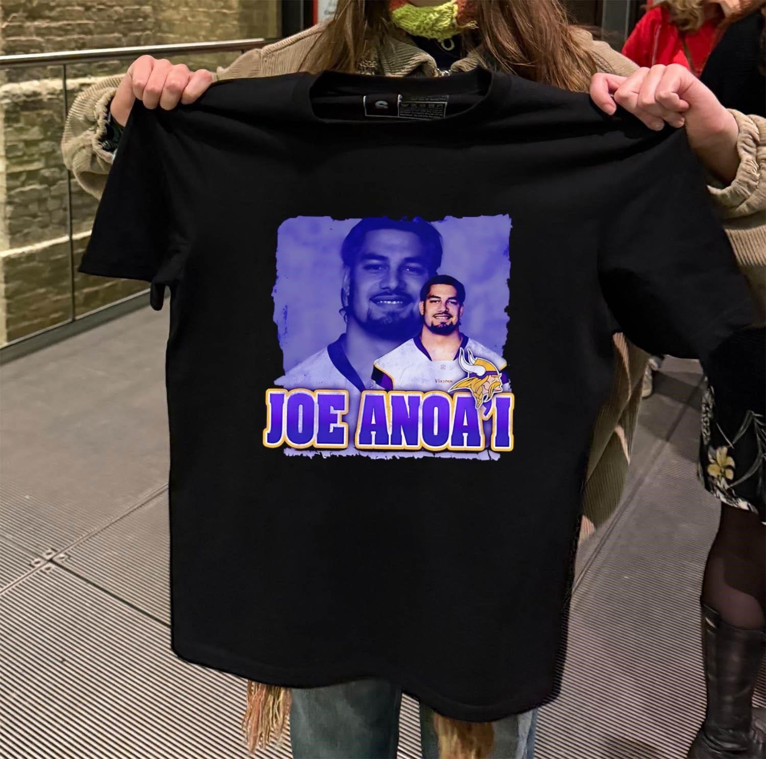 Joe Anoa’i Roman Reigns Minnesota Vikings Football Mascot Photo shirt