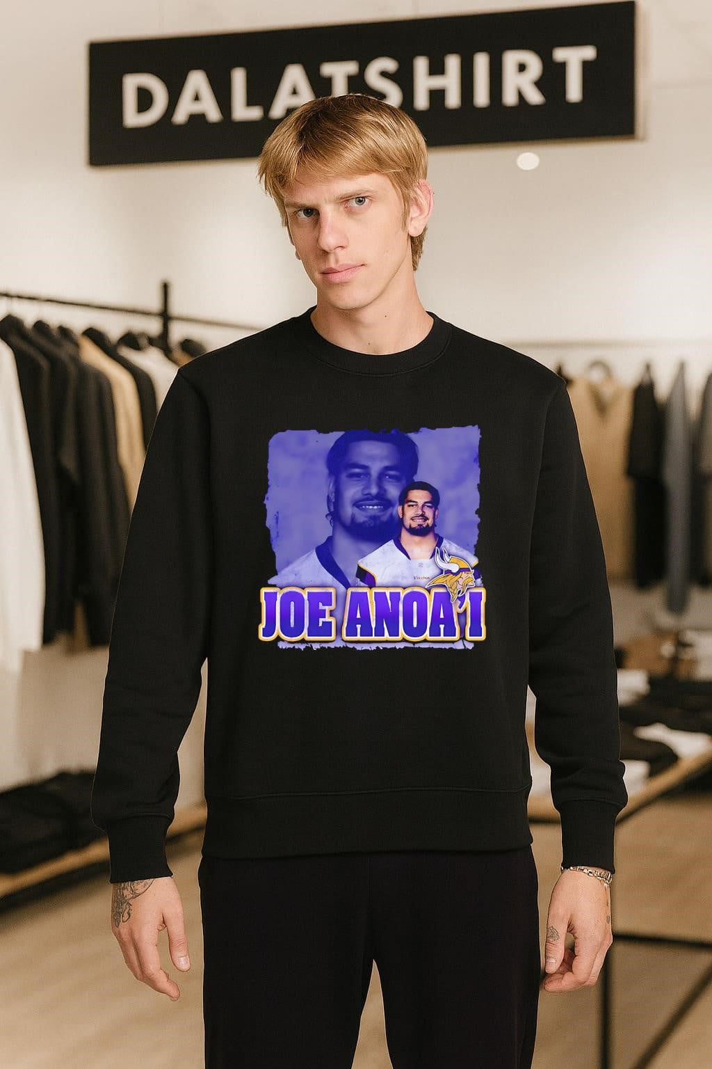 Joe Anoa’i Roman Reigns Minnesota Vikings Football Mascot Photo shirt