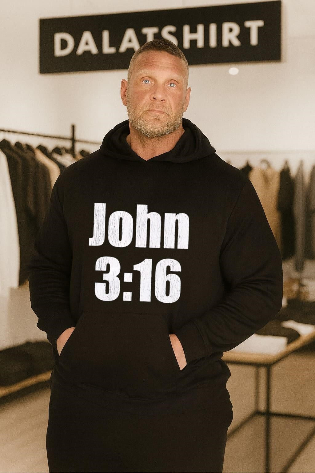 John 3 16 Bible Verse Distressed White Text Graphic shirt