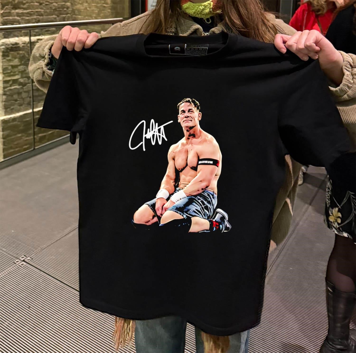 John Cena Pro Wrestler Autograph Signature shirt