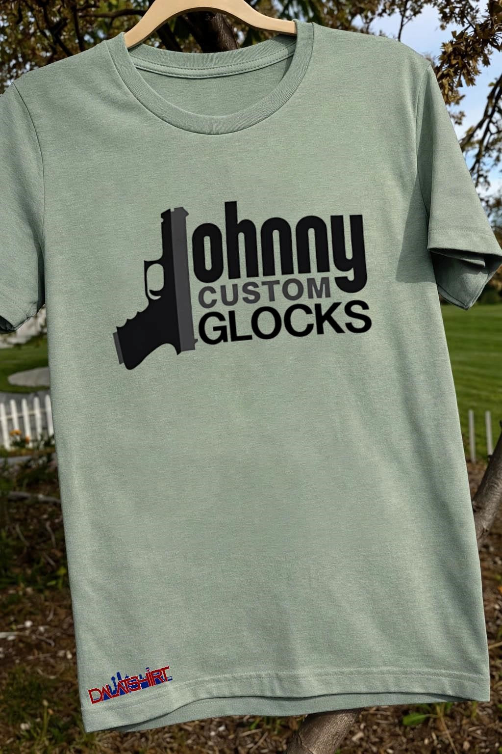 Johnny Custom Glocks Pistol Silhouette Weapon Logo shirt