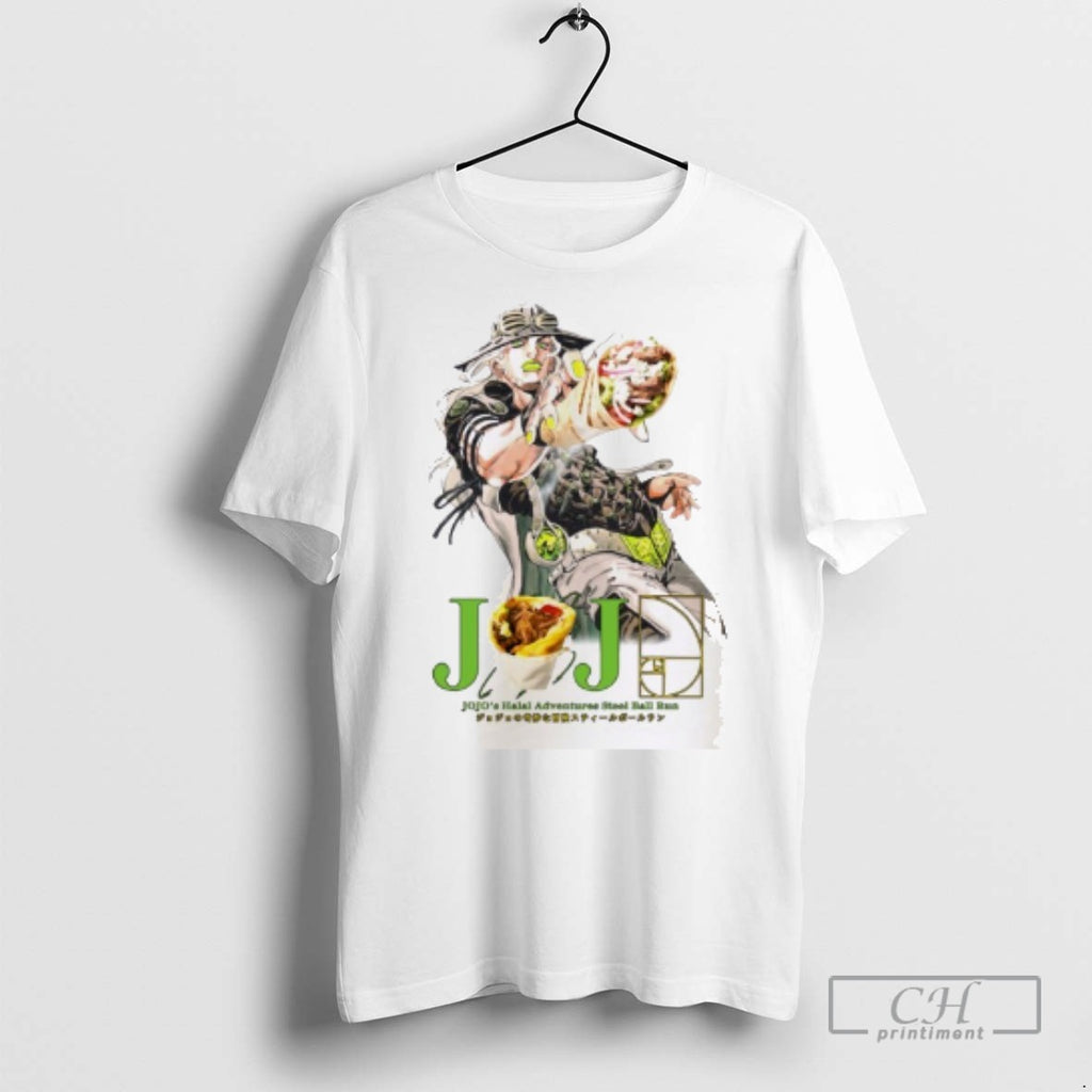 Jojos Halal Adventures Steel Ball Run T Shirts