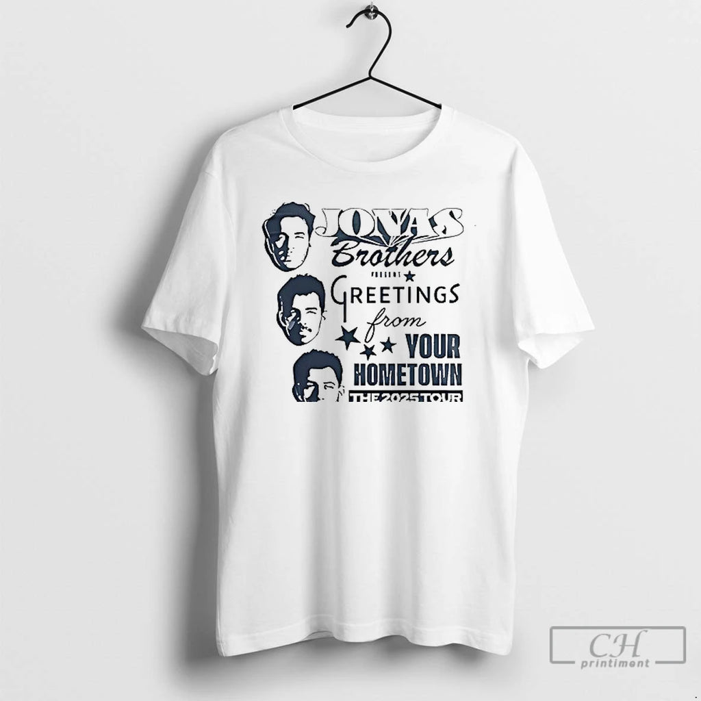 Jonas Brothers Greeting From Your Hometown The 2025 Tour Heads Logo T Shirts