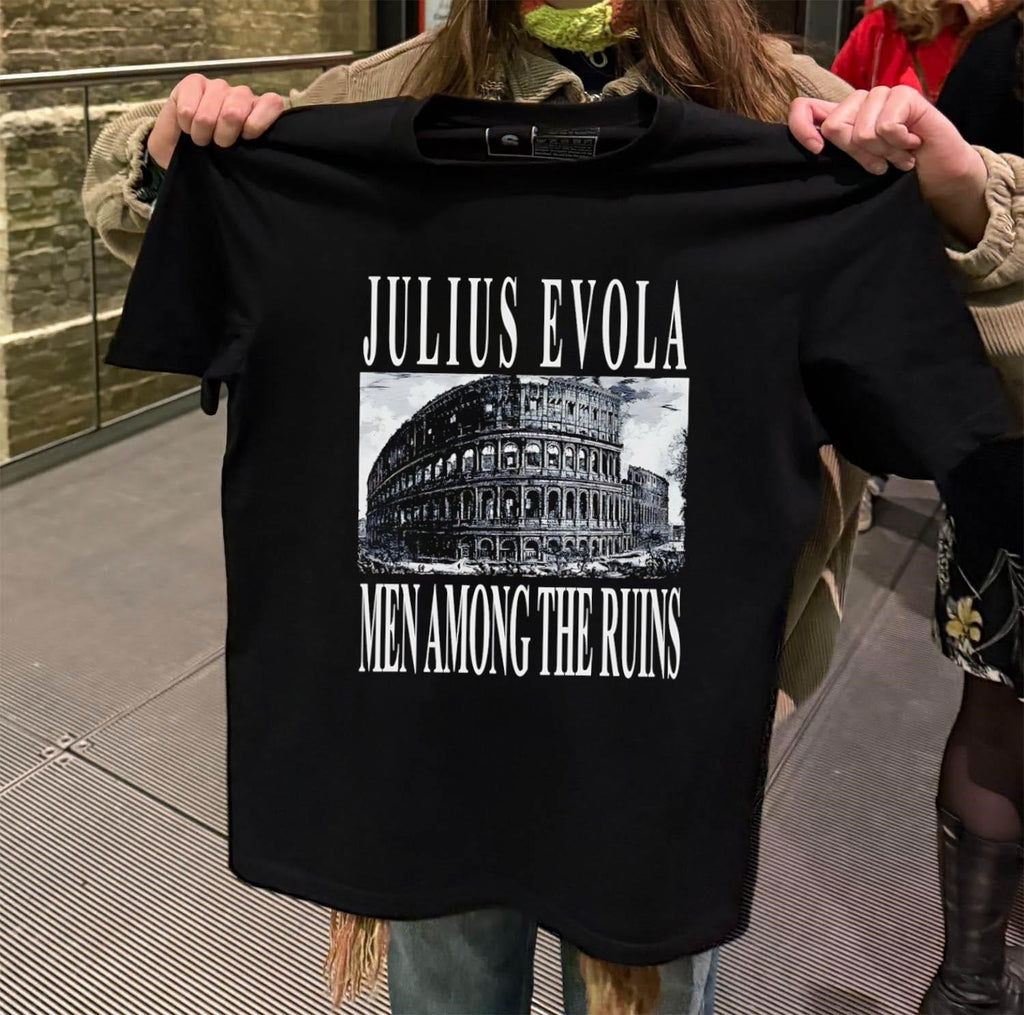 Julius Evola Men Among The Ruins Roman Colosseum Architecture shirt