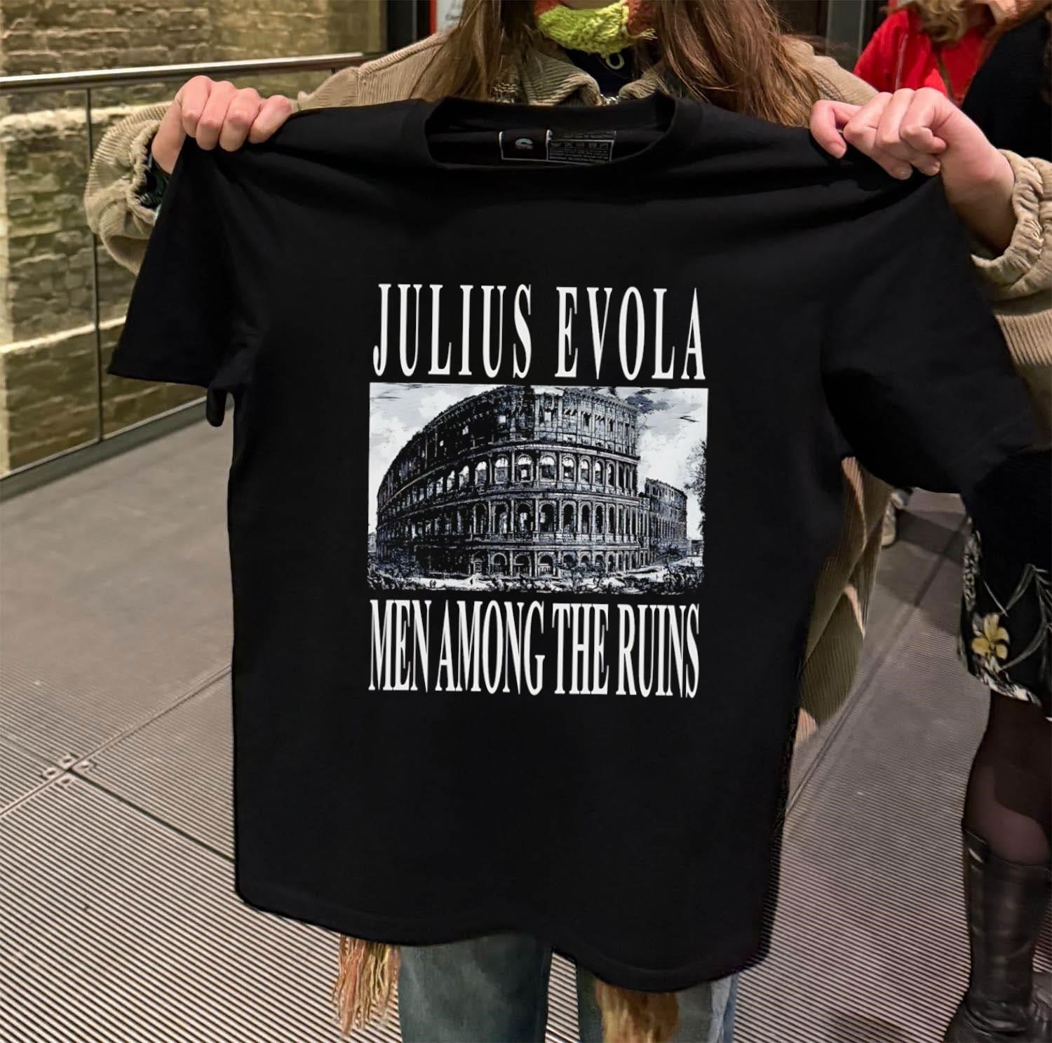 Julius Evola Men Among The Ruins Roman Colosseum Architecture shirt