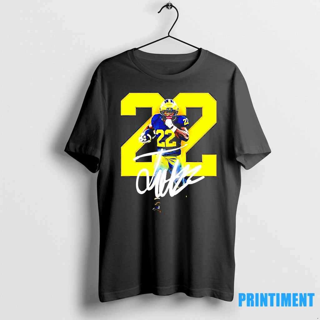 Justice Haynes Michigan Wolverines No 22 Signature Tshirts Sweater