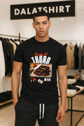 Keep It Thoro barbecue ribs with knife and money shirt