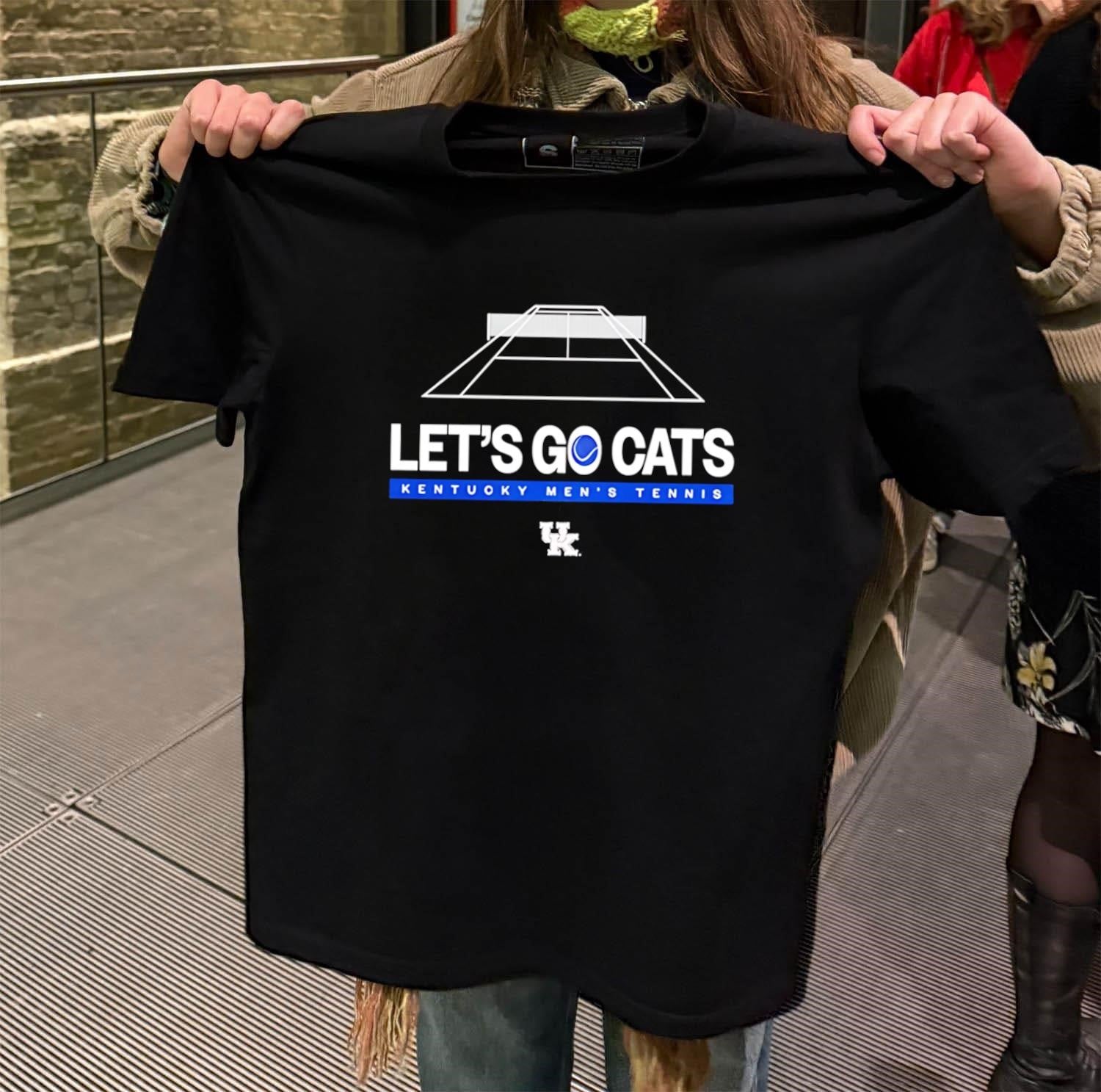 Kentucky Men’s Tennis Let’s Go Cats UK Logo Tennis Court shirt