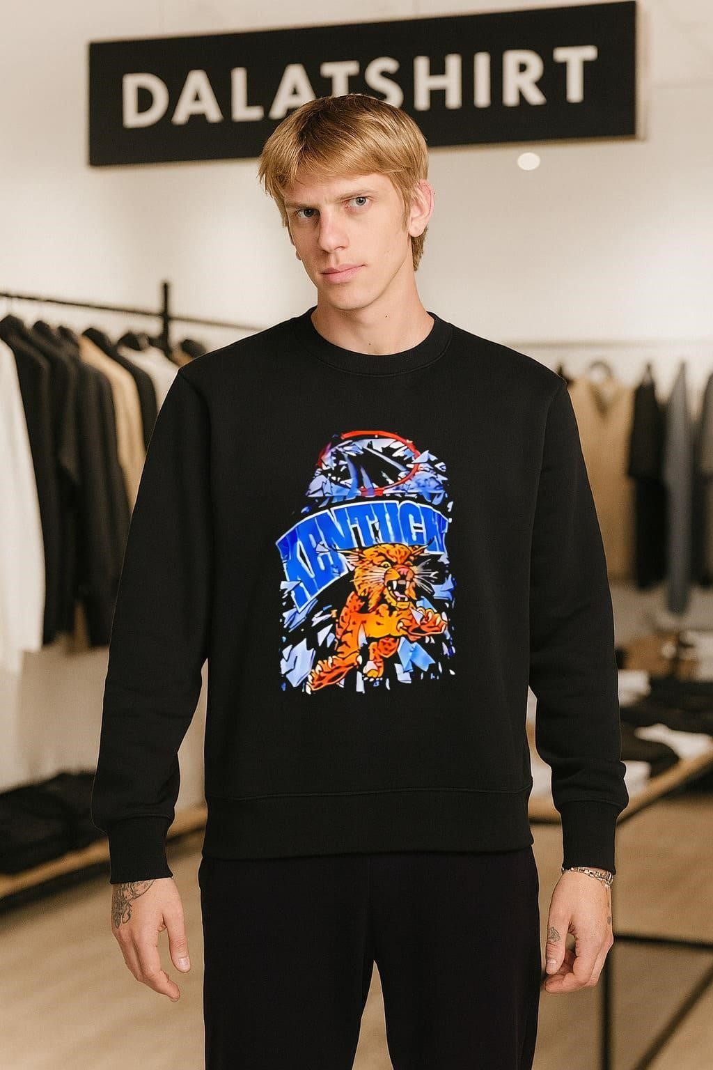Kentucky Wildcats Basketball Slam Dunk Mascot Breakout shirt