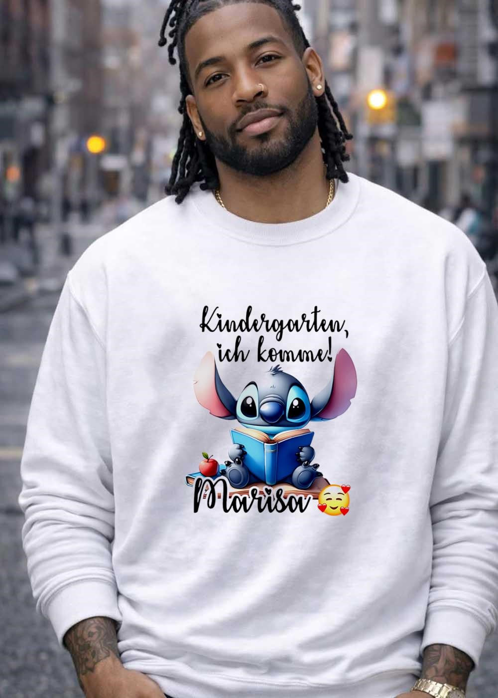 Kindergarten Ich Komme Marisa Cute Blue Alien Reading Book shirt
