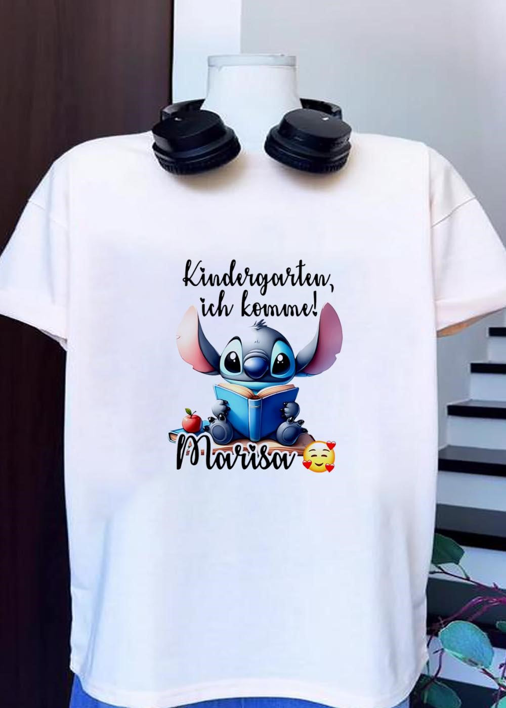 Kindergarten Ich Komme Marisa Cute Blue Alien Reading Book shirt