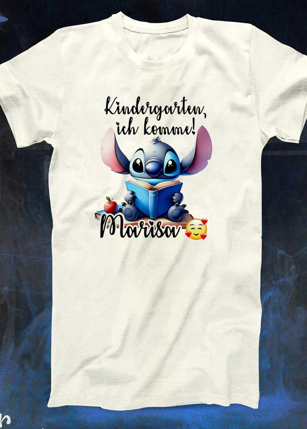Kindergarten Ich Komme Marisa Cute Blue Alien Reading Book shirt