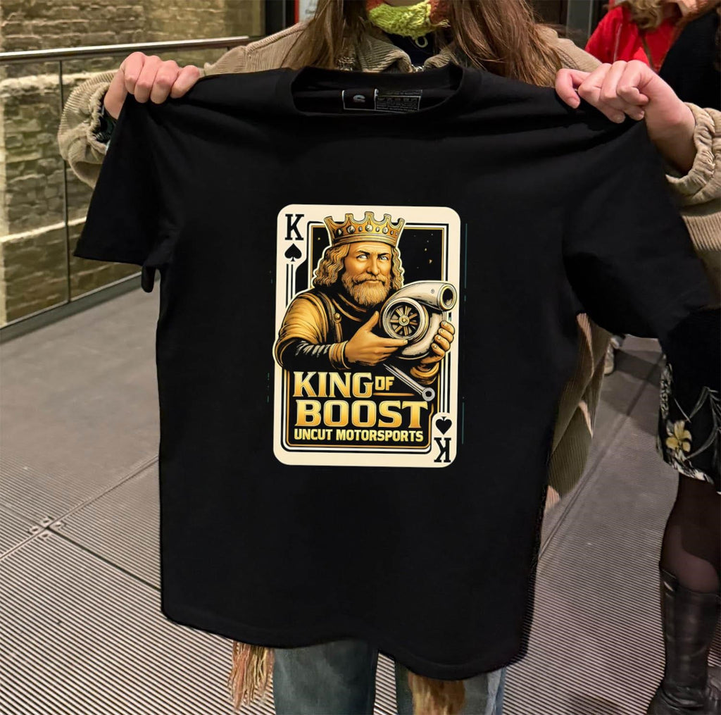 King Of Boost Uncut Motorsports king playing card shirt