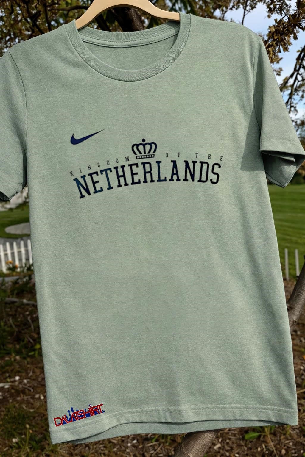 Kingdom Of The Netherlands crown logo swoosh shirt