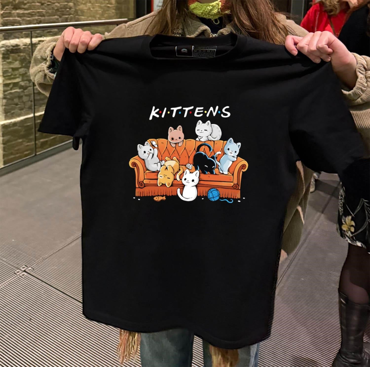 Kittens Friends TV Show Parody Cat Sofa shirt