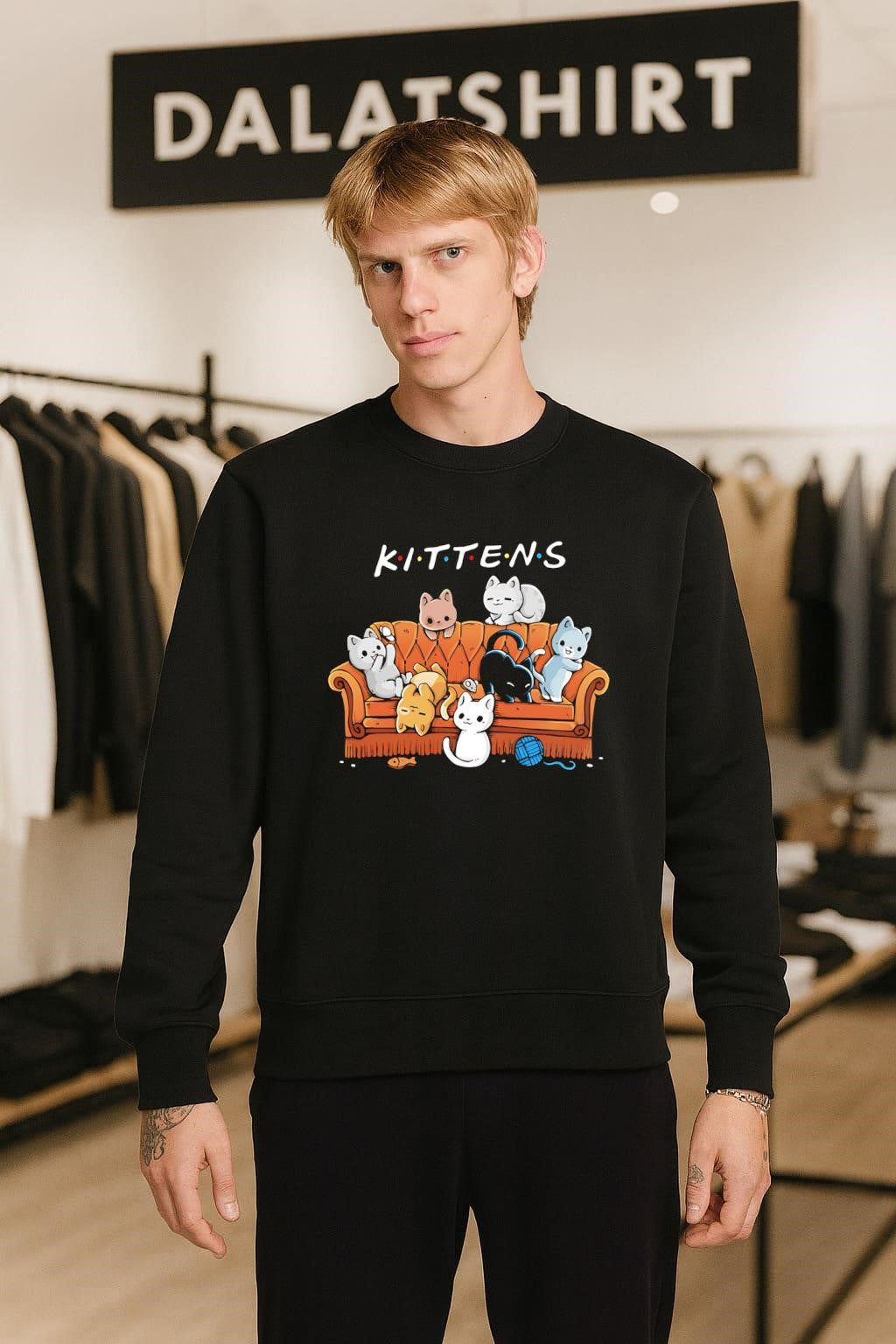 Kittens Friends TV Show Parody Cat Sofa shirt