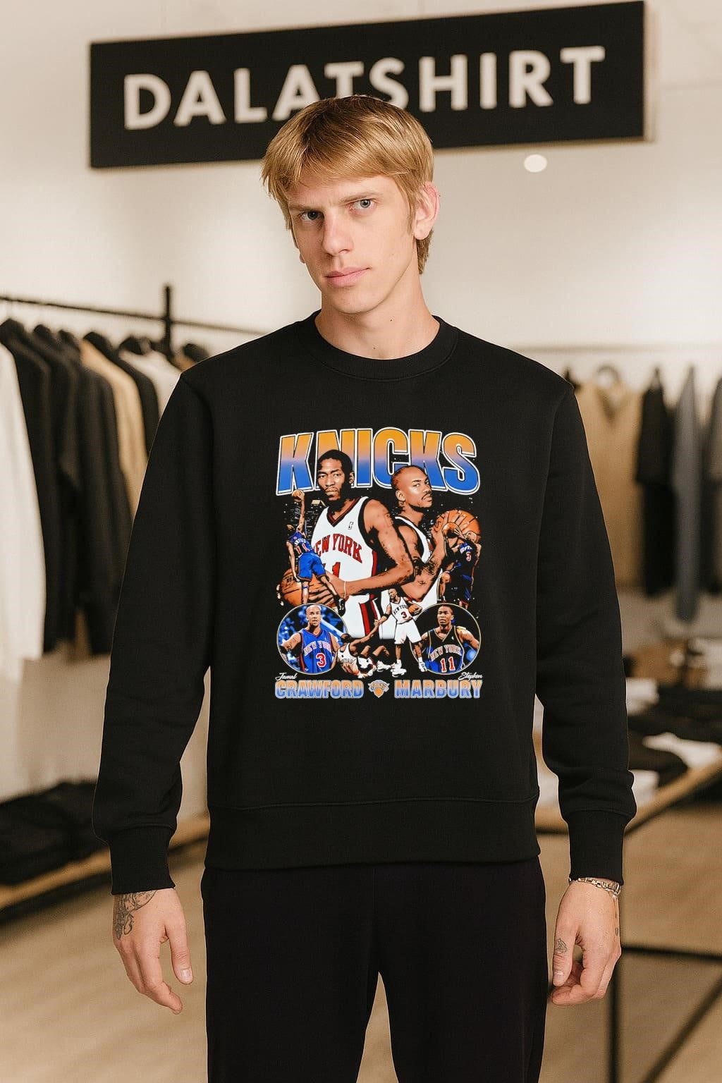 Knicks Basketball Jamal Crawford Stephon Marbury Collage Tribute shirt
