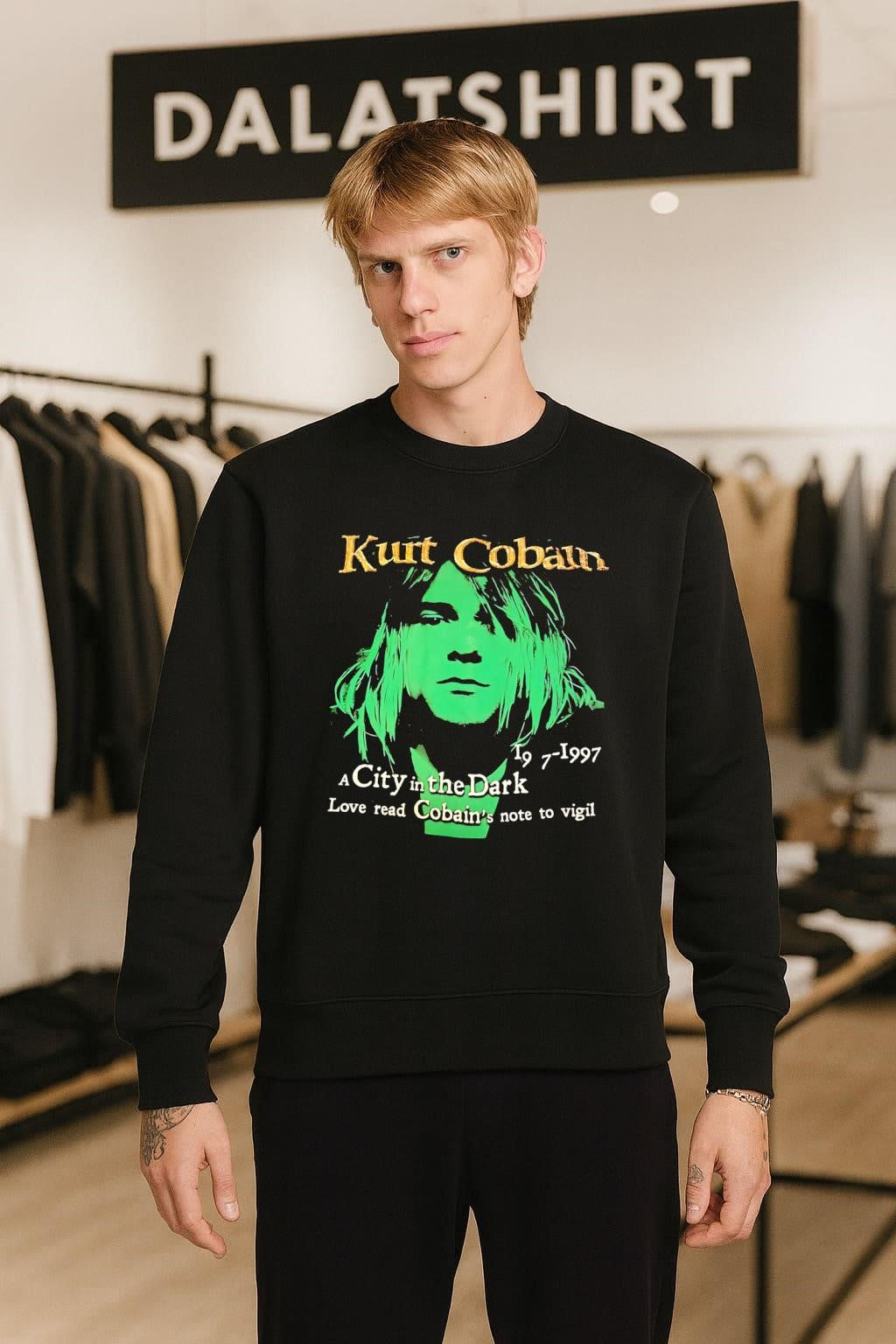 Kurt Cobain A City in the Dark Vigil Note shirt