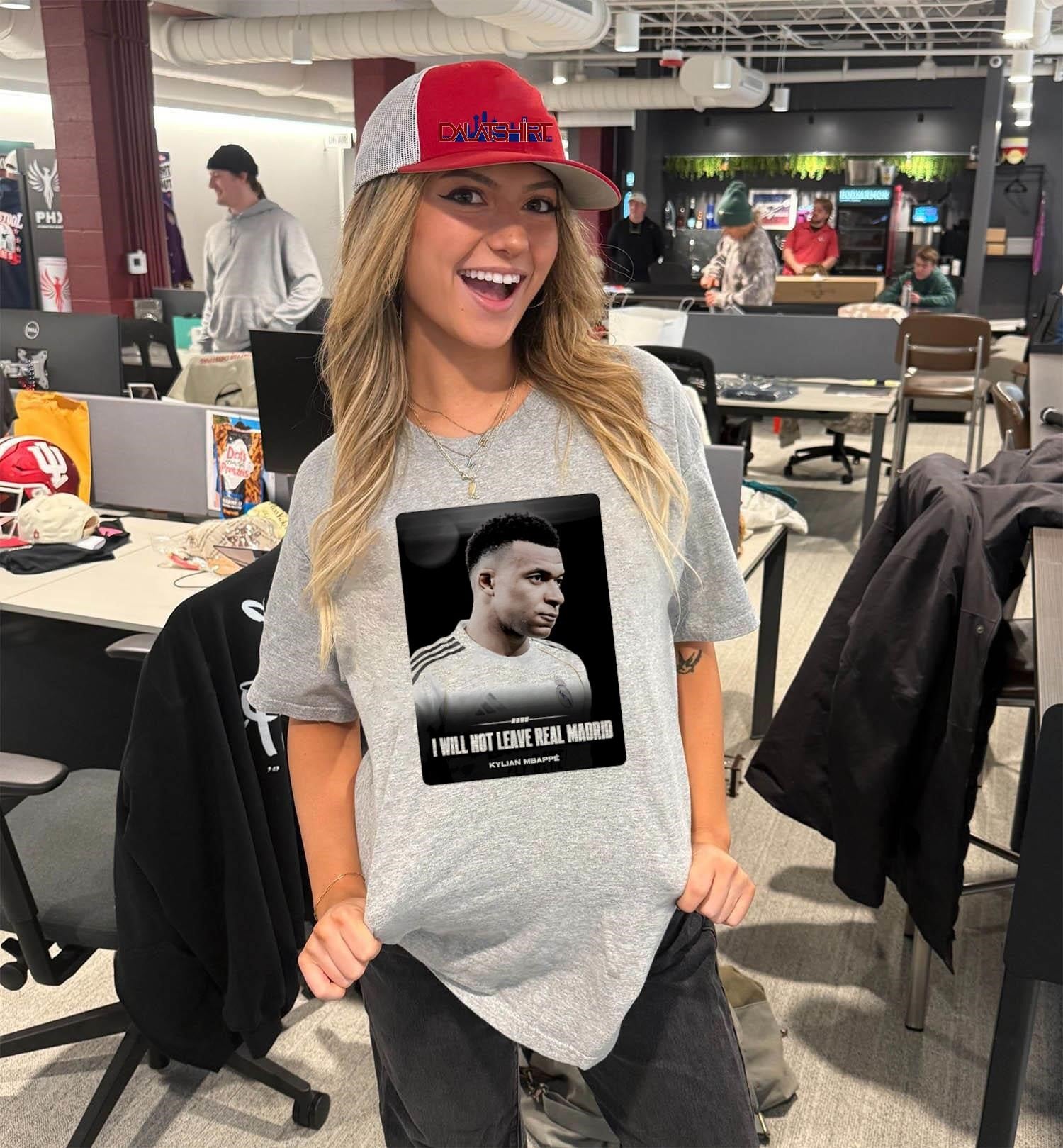 Kylian Mbappe Real Madrid I will not leave real madrid shirt
